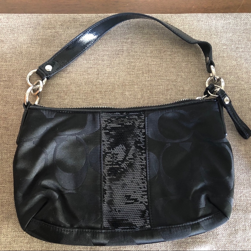 Coach monogram purse with sequins